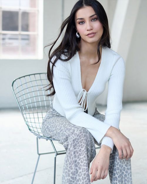 Savida Sadie Rib Tie Front Cardigan