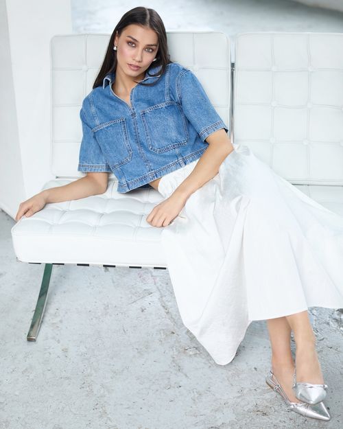Savida Mia Crinkle Midi Skirt