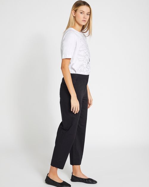 Carolyn Donnelly The Edit Black Cotton Trousers
