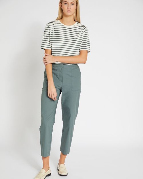 Carolyn Donnelly The Edit Khaki Cotton Trousers