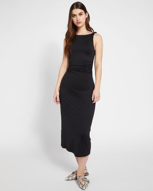Savida Polyamide Twist Shoulder Dress