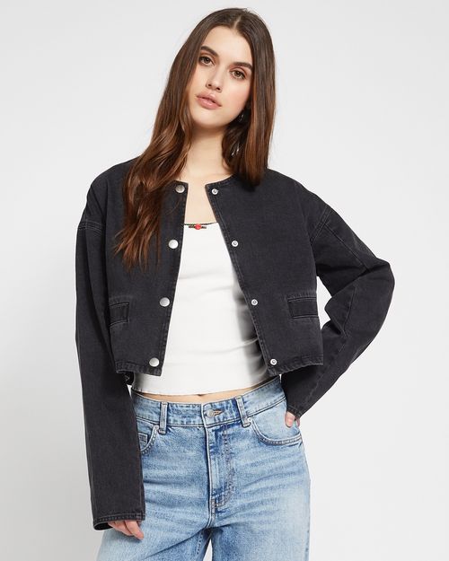 Savida Cropped Denim Jacket