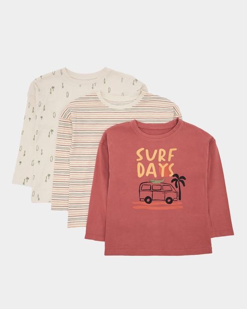 Long-Sleeved Tops - Pack Of 3