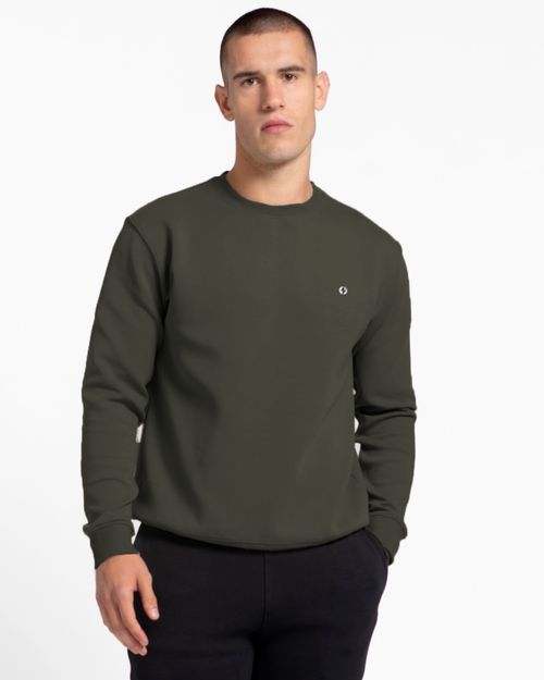 Powercut Tek Pak Men's Khaki Crew Neck Sweatshirt