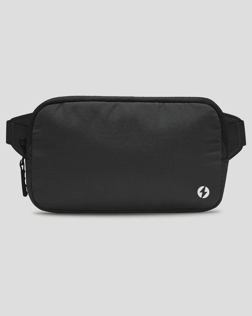 Powercut Mini Black Woven Crossbody Bag