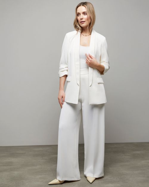 Crepe Wide Leg Trousers