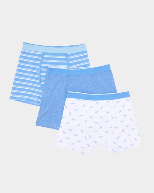 Boys Jersey Trunks - Pack Of 3 (2 - 10 Years)