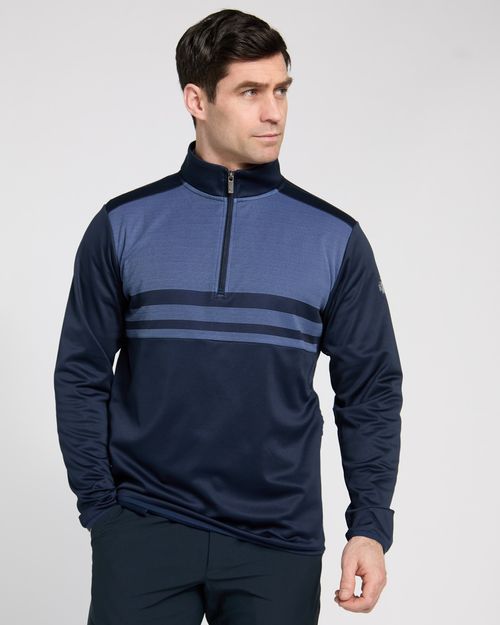 Pádraig Harrington Half Zip Jacquard Stripe Top