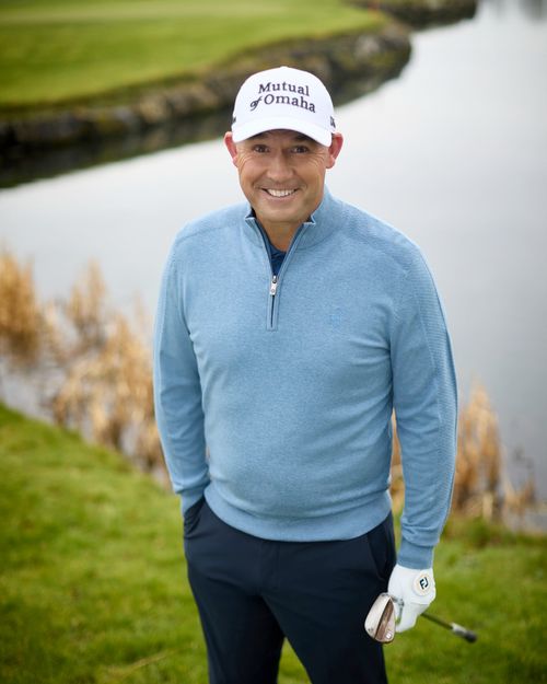Pádraig Harrington Textured Quarter Zip Jumper