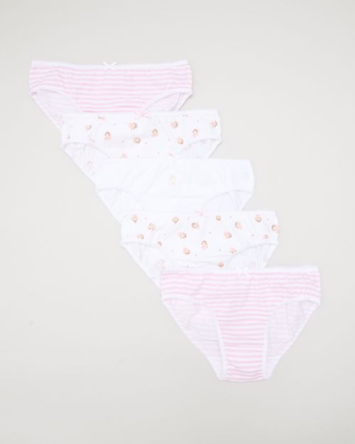 Girls Briefs - Pack Of 5 (2-14 Years)