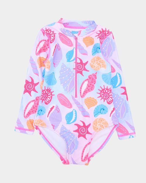 Shell Long Sleeve Swimsuit (9 Months-6 Years)