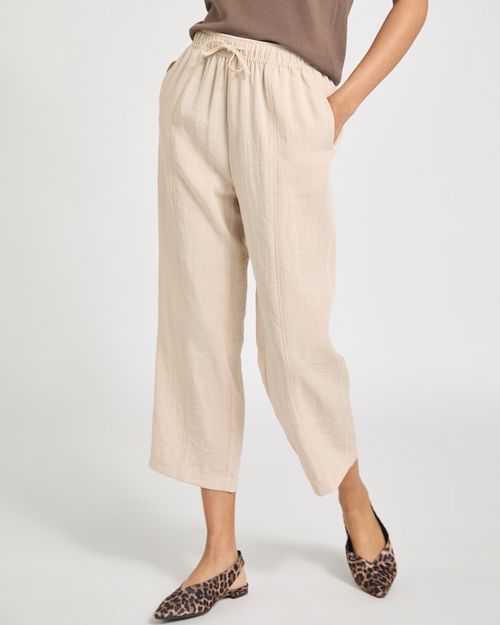 Casual Drawstring Crop Trousers