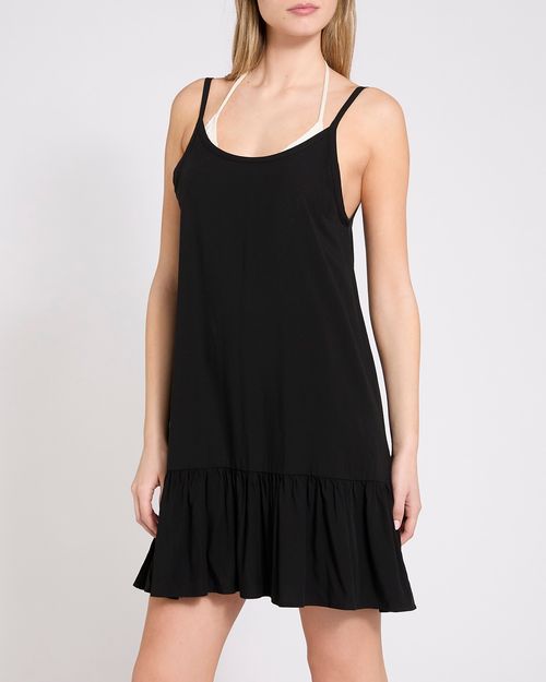 Tiered Viscose Mini Dress
