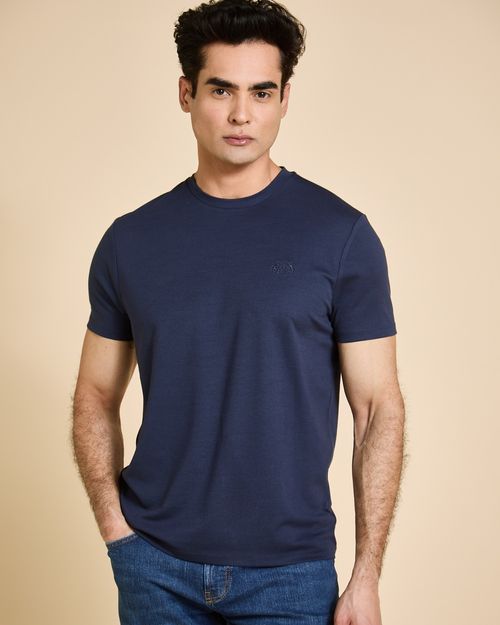 Paul Costelloe Living Navy Crew Neck T-Shirt