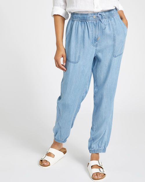 Soft Denim Lyocell Joggers