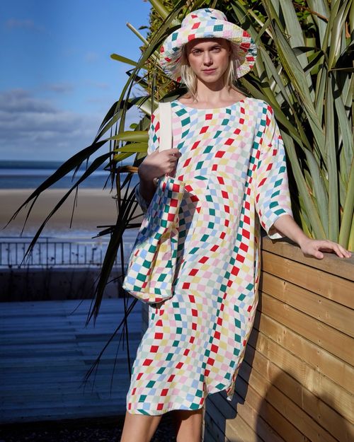 Carolyn Donnelly The Edit Optical Kaftan Dress