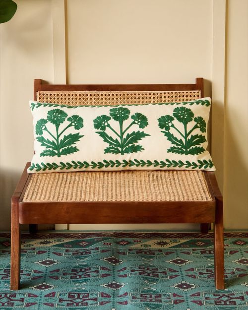 Carolyn Donnelly Eclectic Large Oblong Embroidered Cushion