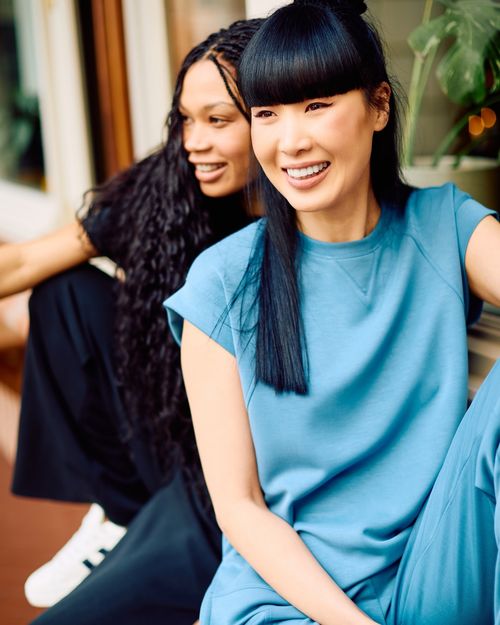 Helen Steele Blue Cap Sleeve Top