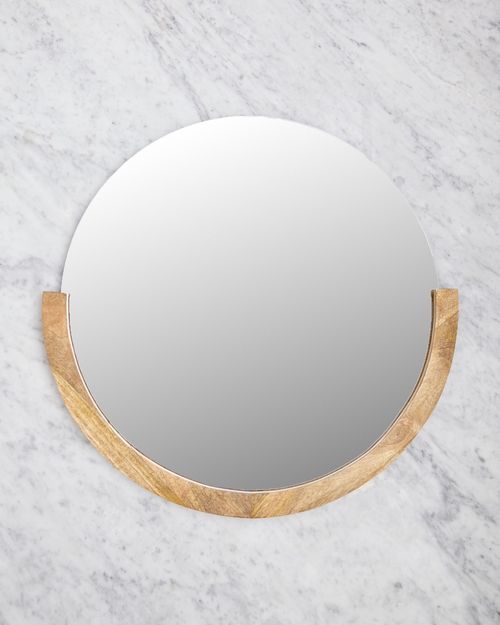 Helen James Considered Greta Half Wood Mirror