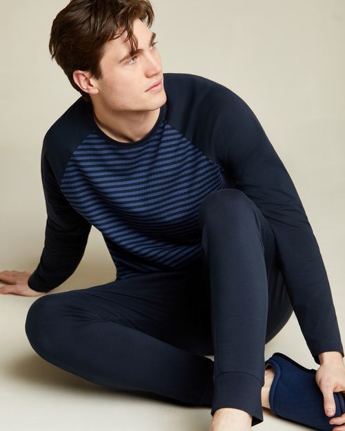 Cotton-Rich Long-Sleeved Lounge Pyjama Set