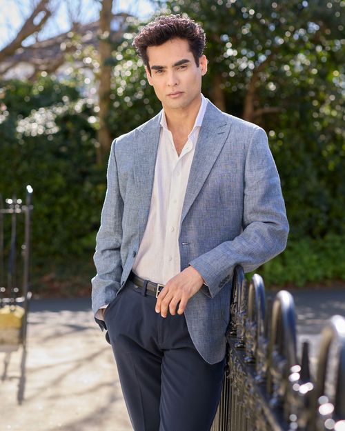 Paul Costelloe Living Men Check Linen Blazer