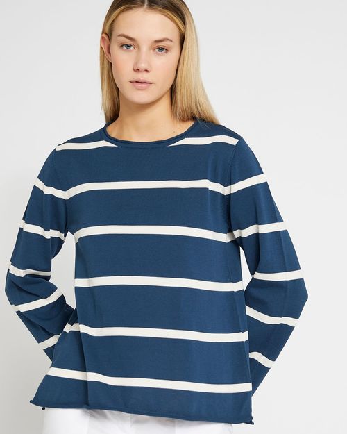 Carolyn Donnelly The Edit Cotton Stripe Knit Jumper