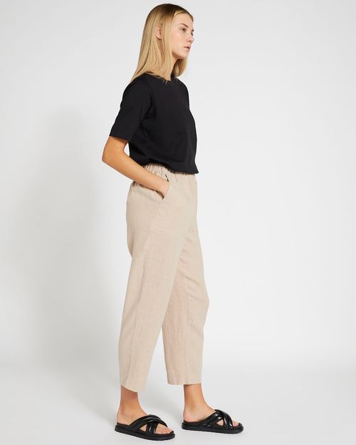 Carolyn Donnelly The Edit Stone Linen Trousers