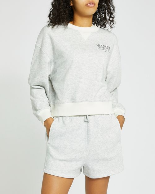 Slogan Crew Neck Sweatshirt
