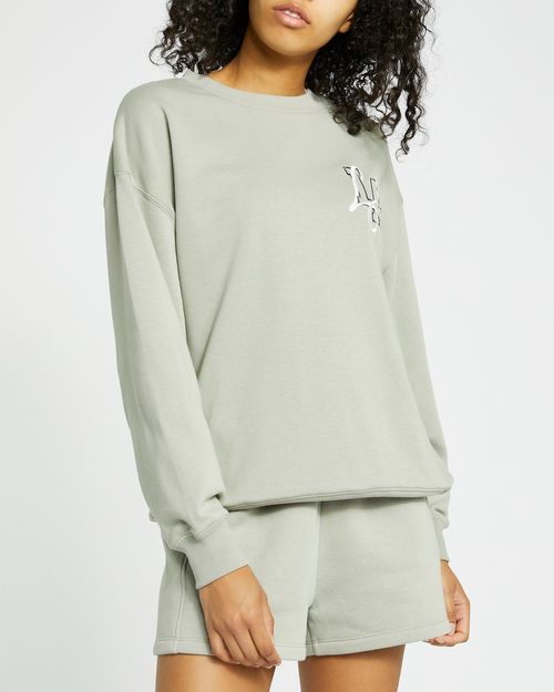 Slogan Crew Neck Sweatshirt