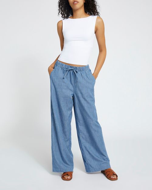 Soft Stripe Wide Leg