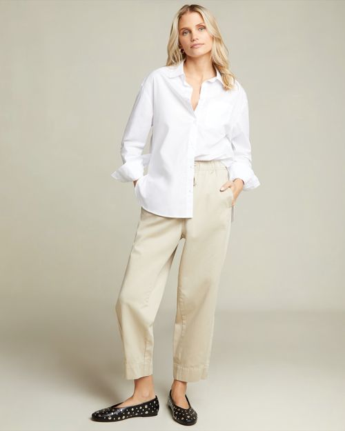 Soft Cotton Seamed Trousers