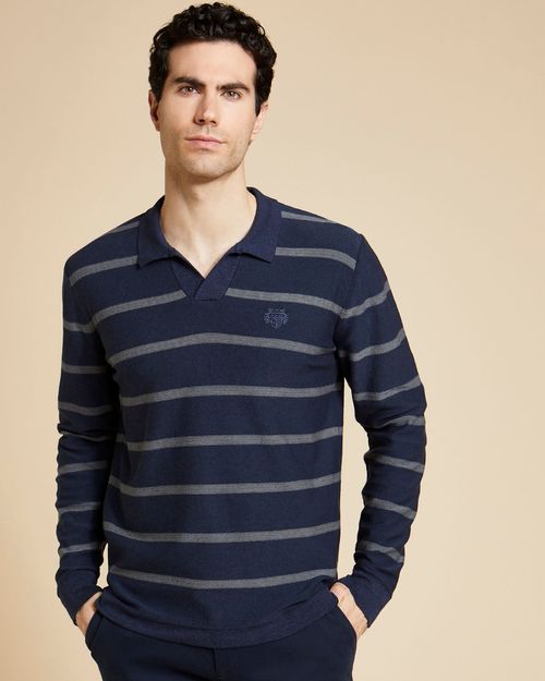 Paul Costelloe Living Men Long-Sleeved Knit Polo