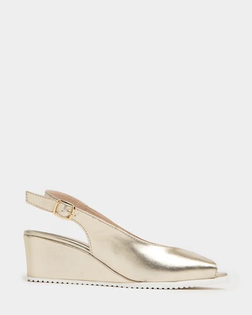 Peep-Toe Wedge Shoe
