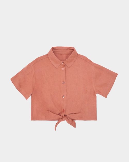 Tie Front Shirt (4-14 Years)