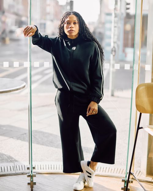Helen Steele Black Modal Crop Soft Touch Trousers