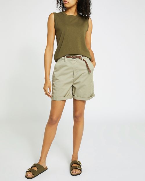 Belted Chino Shorts