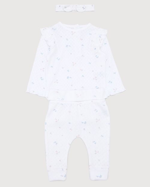 Floral Pointelle Set- Three Piece Set