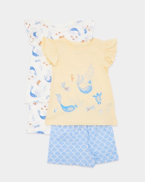 Short Pyjama Set - Pack Of 2 (6 Months-4 Years)