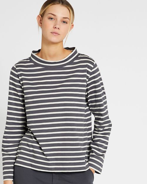Carolyn Donnelly The Edit Funnel Neck Slub Top