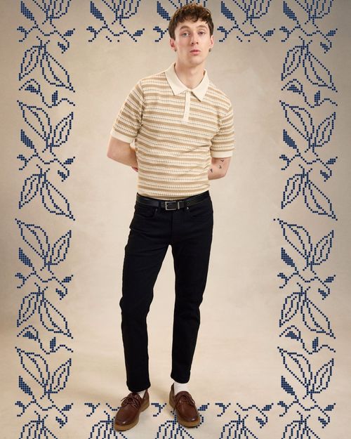 Paul Galvin Jacquard Polo Top