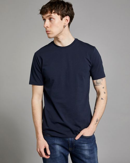 Paul Galvin Navy Stretch Fit T-Shirt