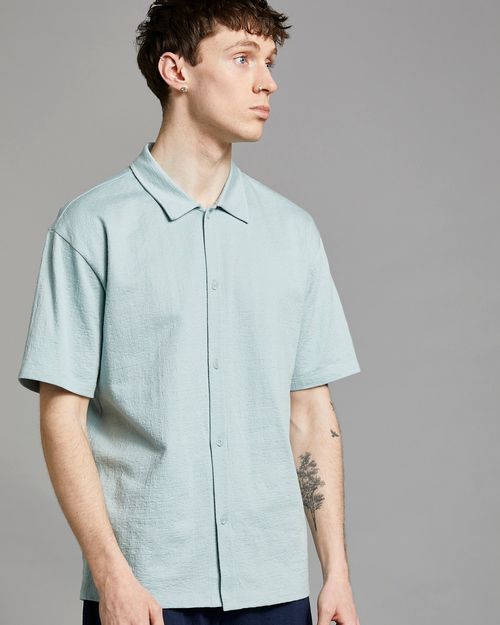 Paul Galvin Textured Short-Sleeved Shirt