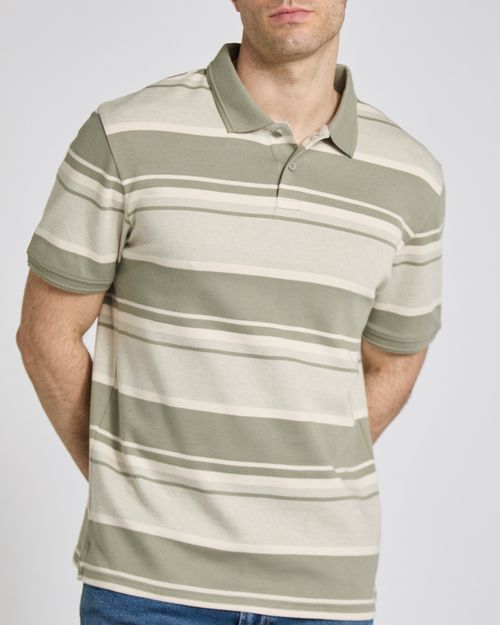 Regular Fit Jacquard Stripe Polo