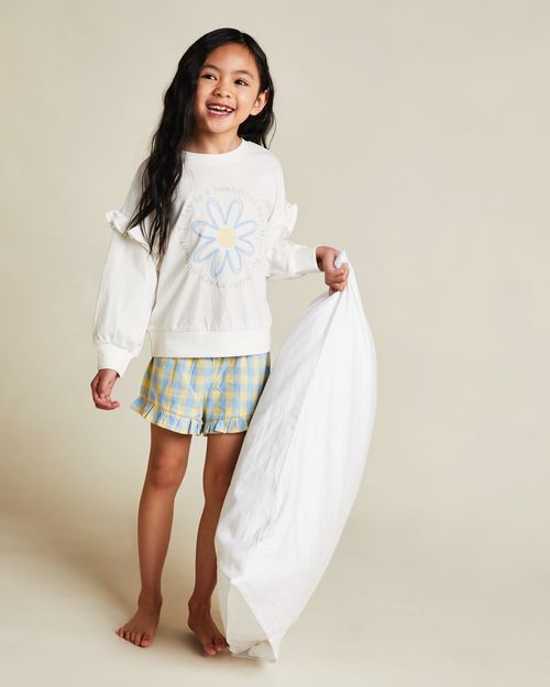 Long Sleeve Frill Sleeve Pyjama Set (3-14 Years)