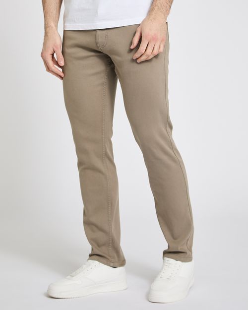 Garment Dyed Five Pocket Stretch Trousers