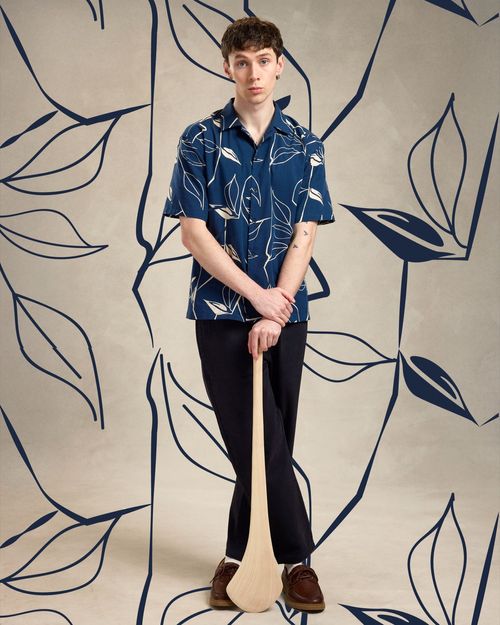 Paul Galvin Fuinseog Ash Leaf All-Over Print Shirt