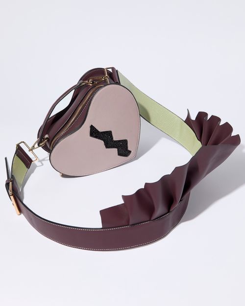 Joanne Hynes 'My Heart Belongs' Rhinestone Heart Bag With Frill Strap