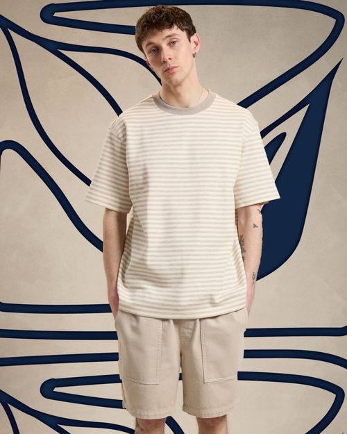 Paul Galvin Textured Striped T-Shirt