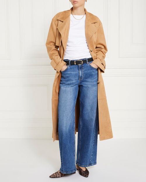 Gallery Suedette Trench Coat