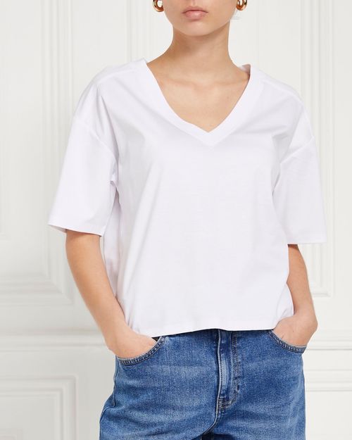 Gallery V-Neck Cotton T-Shirt